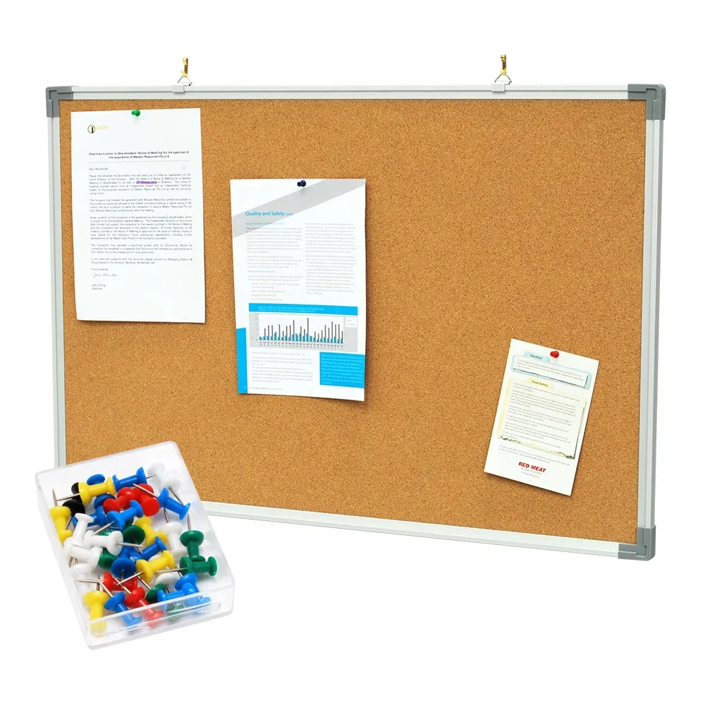 CORK BOARD 600 x 900mm WITH 30 PINS PACK