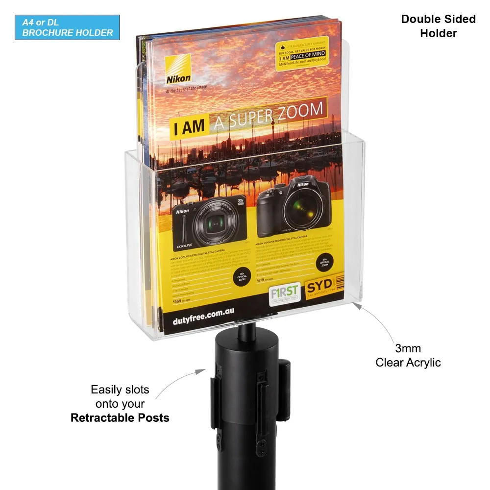 Brochure Holder for Barrier