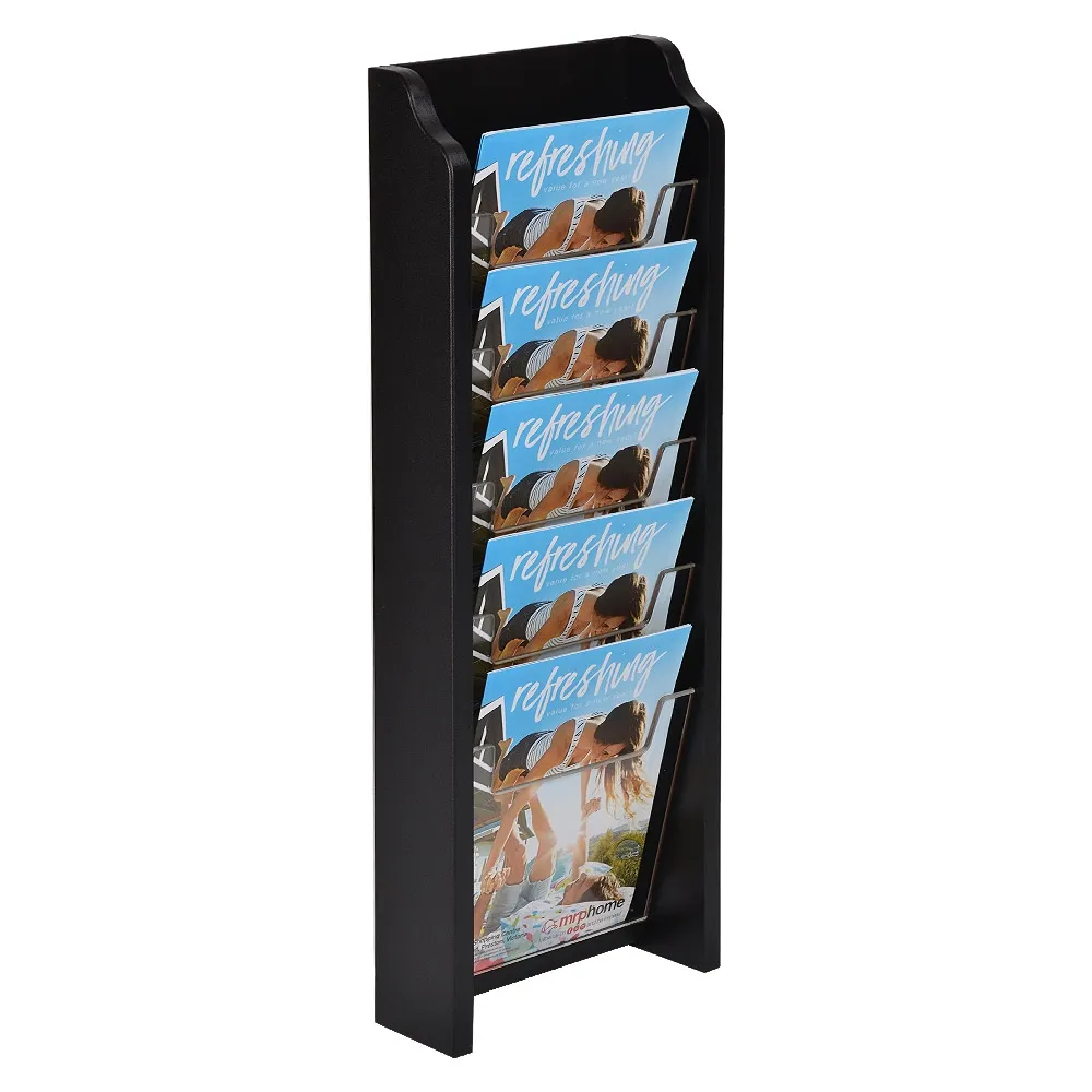 Wall Mounted Wooden Magazine Rack