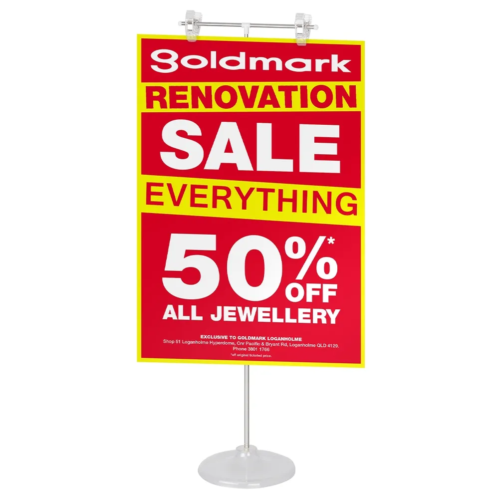 Telescopic Clip POS Sign Holder