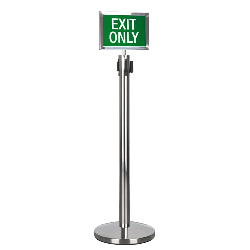 Silver Retractable Barrier