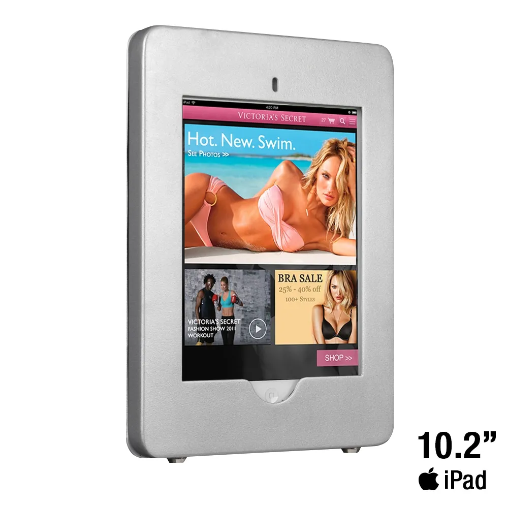 Silver Wall Mount iPad Holder for 10.2