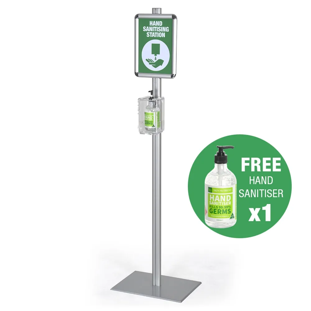 A4 Poster Stand Sanitising Station