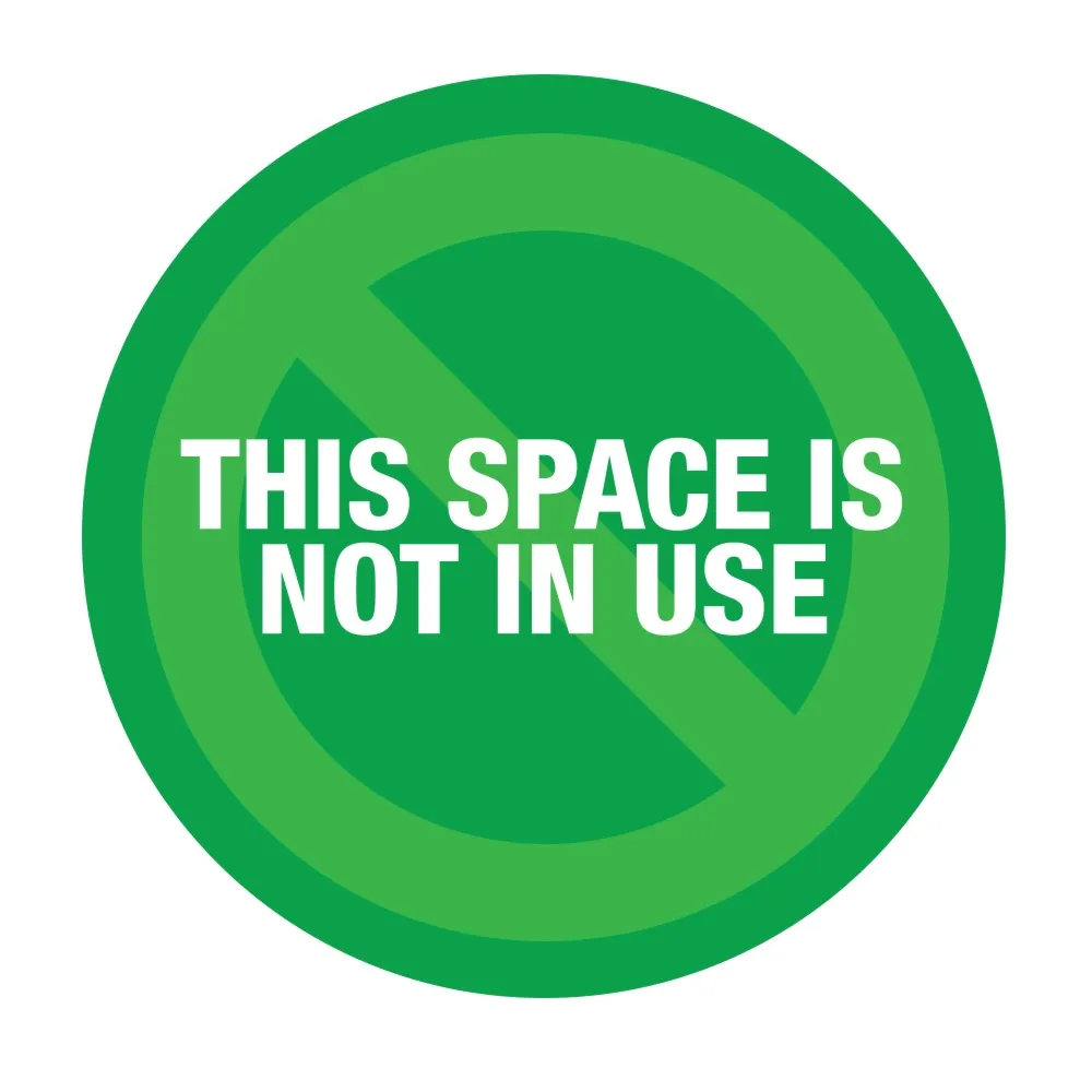 Space Not in Use Sticker