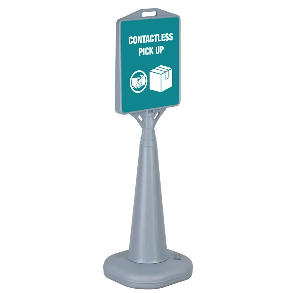 Outdoor Cone Sign with Poster