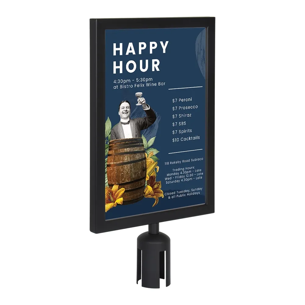 Barrier Post Sign Frame